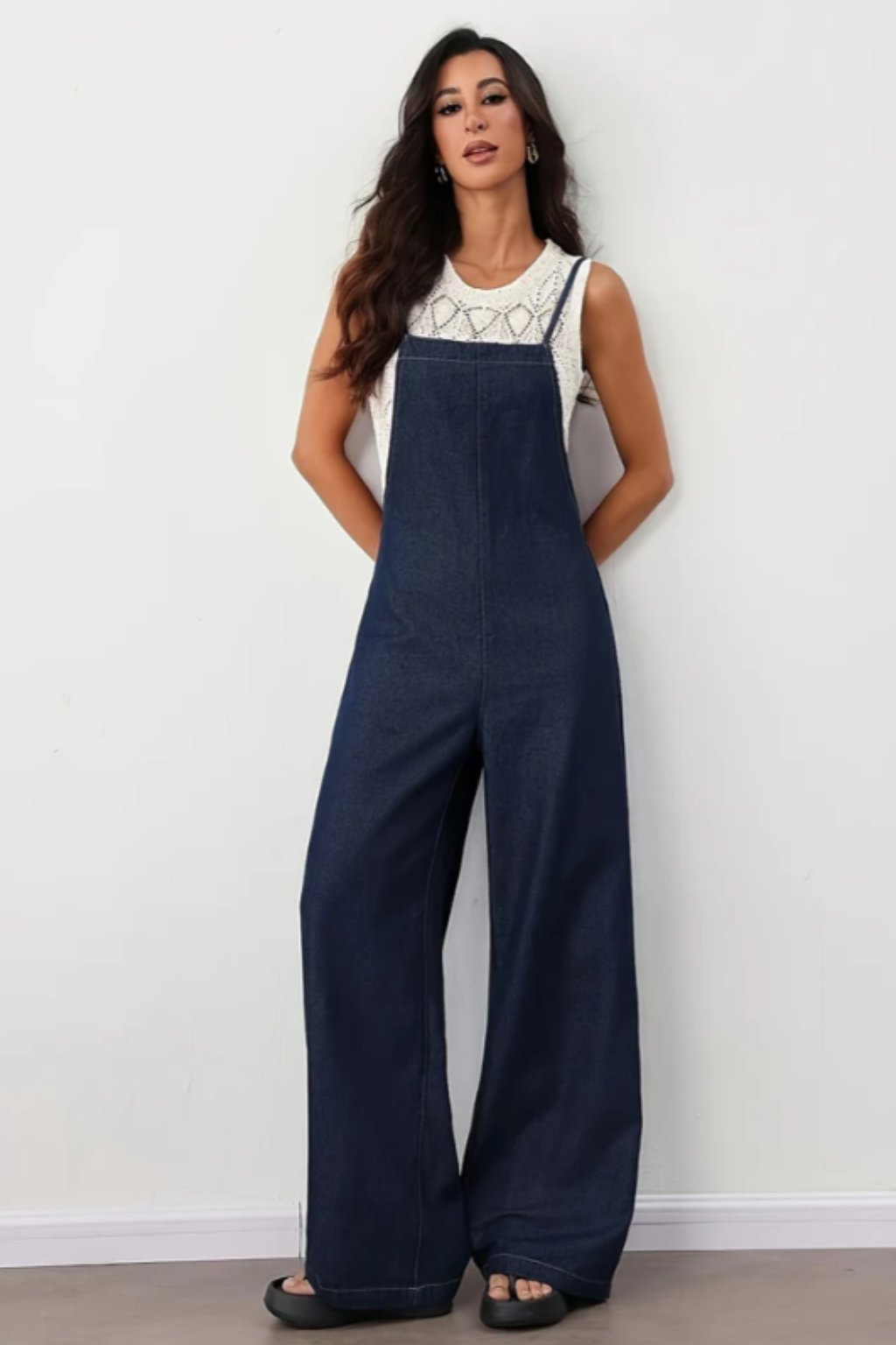 Aria | Retro Denim Jumpsuit