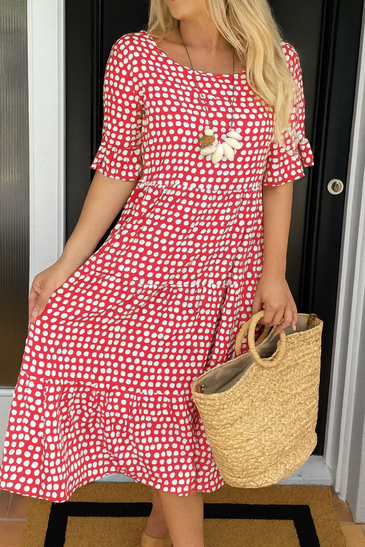 Zorelle™ - Short Sleeve Midi Dress
