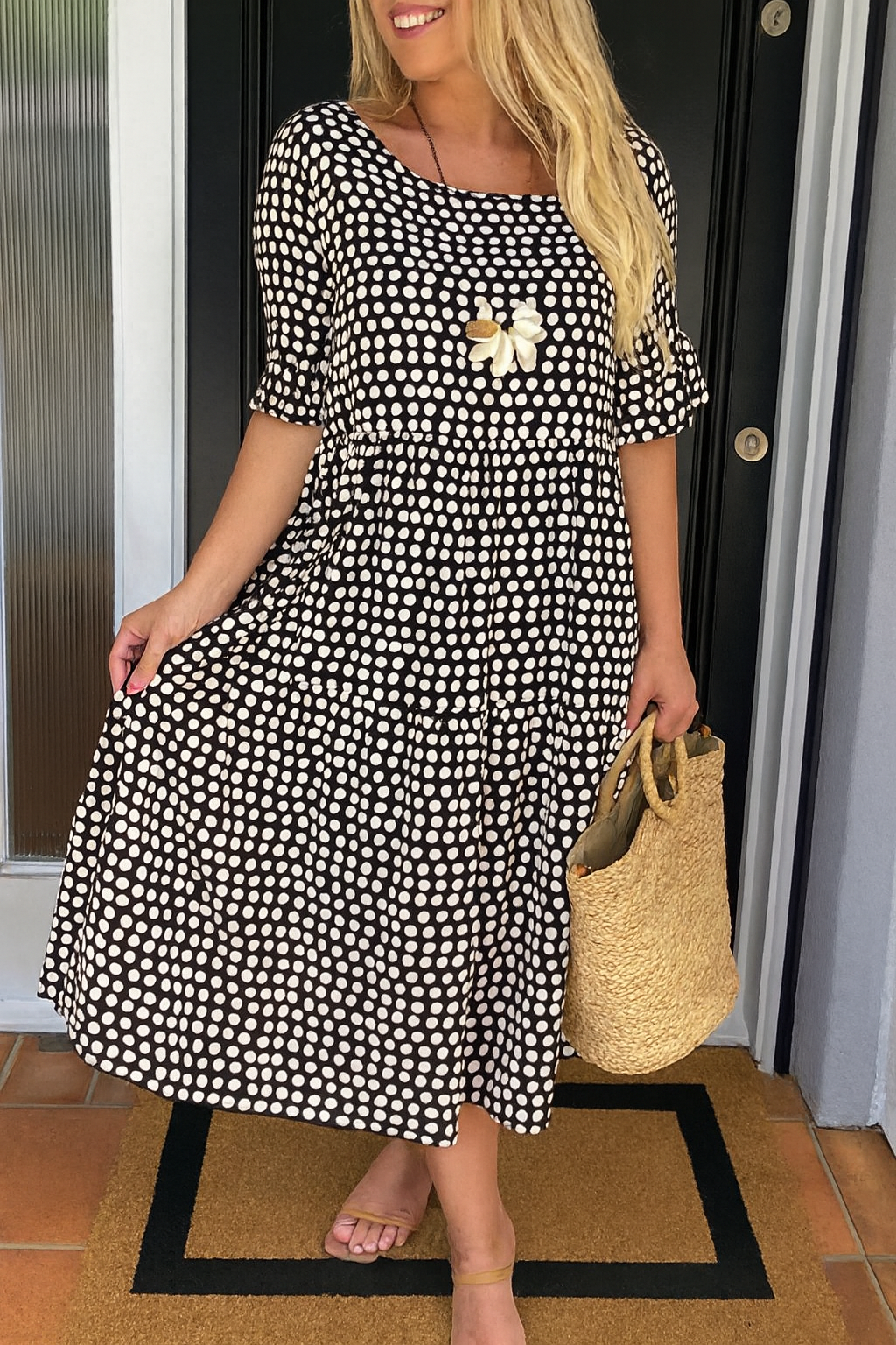 Zorelle™ - Short Sleeve Midi Dress