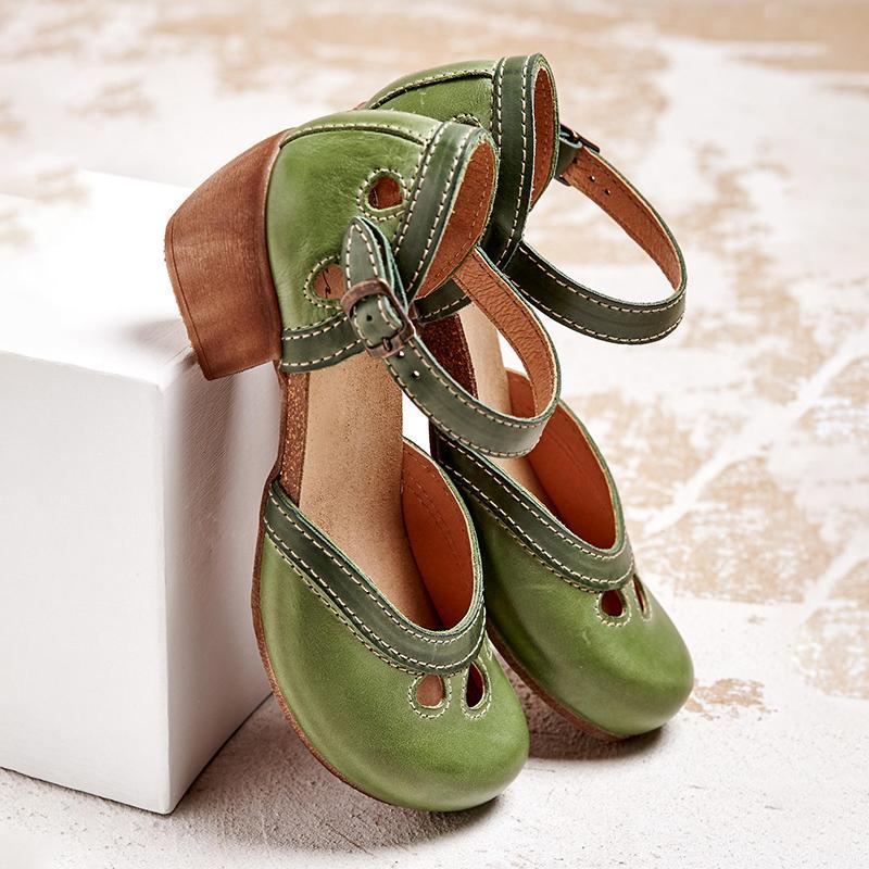 Laisy - Orthopedic sandals with a low heel