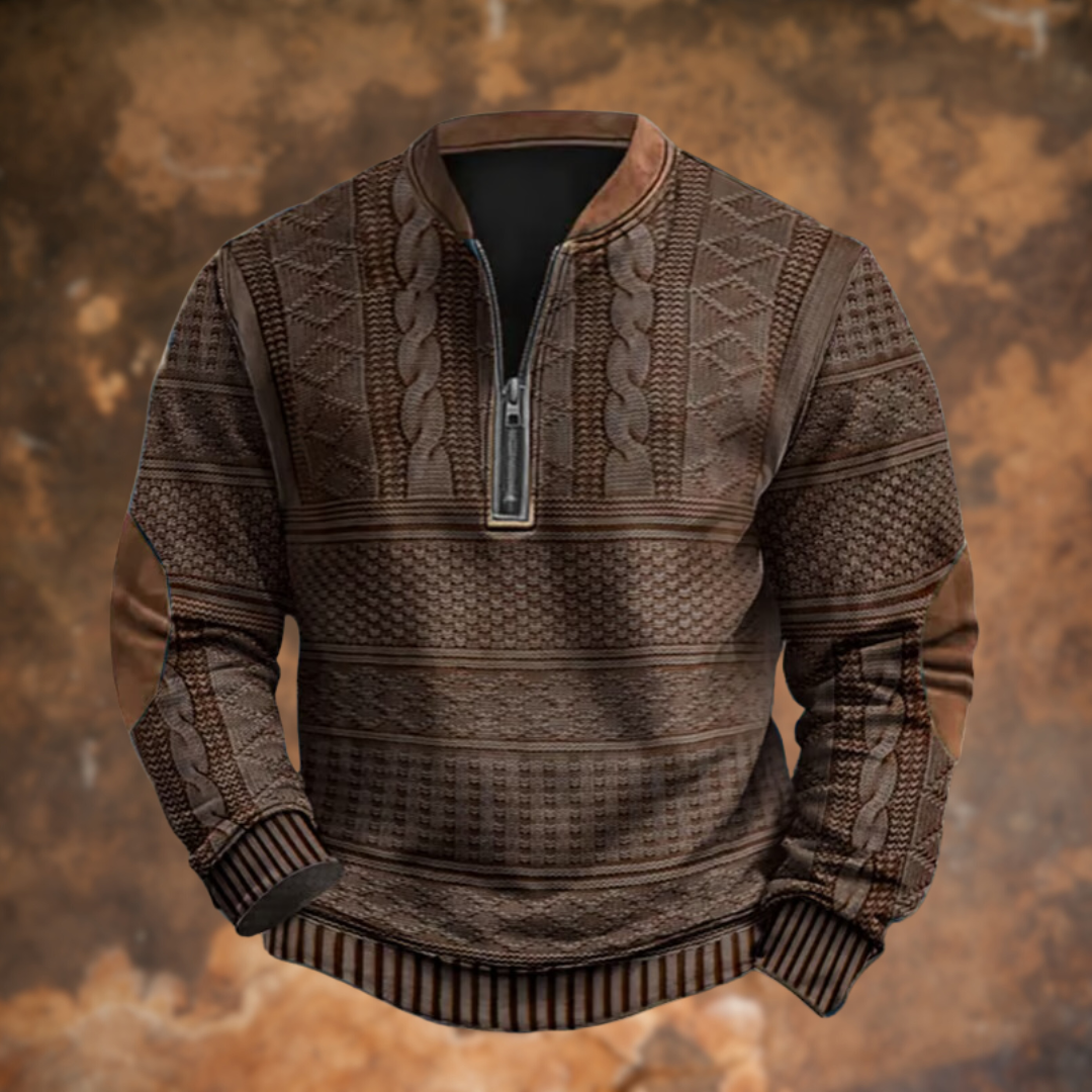 Jürgen – Pull en tricot avec détail de fermeture éclair
