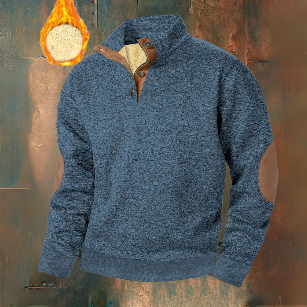 Sweat polaire chaud avec fermeture à boutons