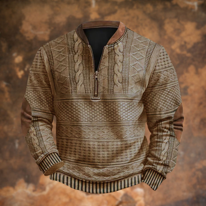 Jürgen – Pull en tricot avec détail de fermeture éclair