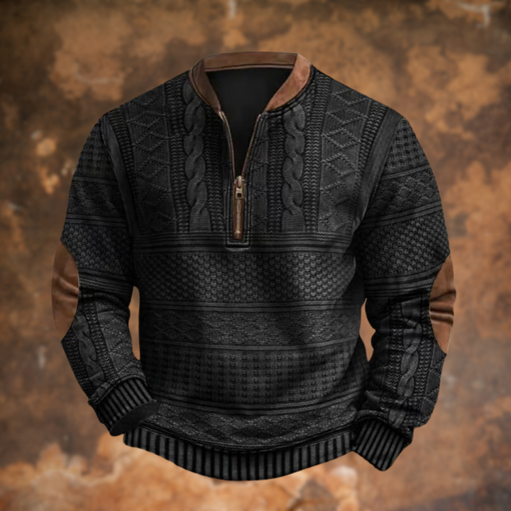Jürgen – Pull en tricot avec détail de fermeture éclair