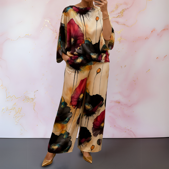 Maelora™ | Women's Two-Piece Satin Set