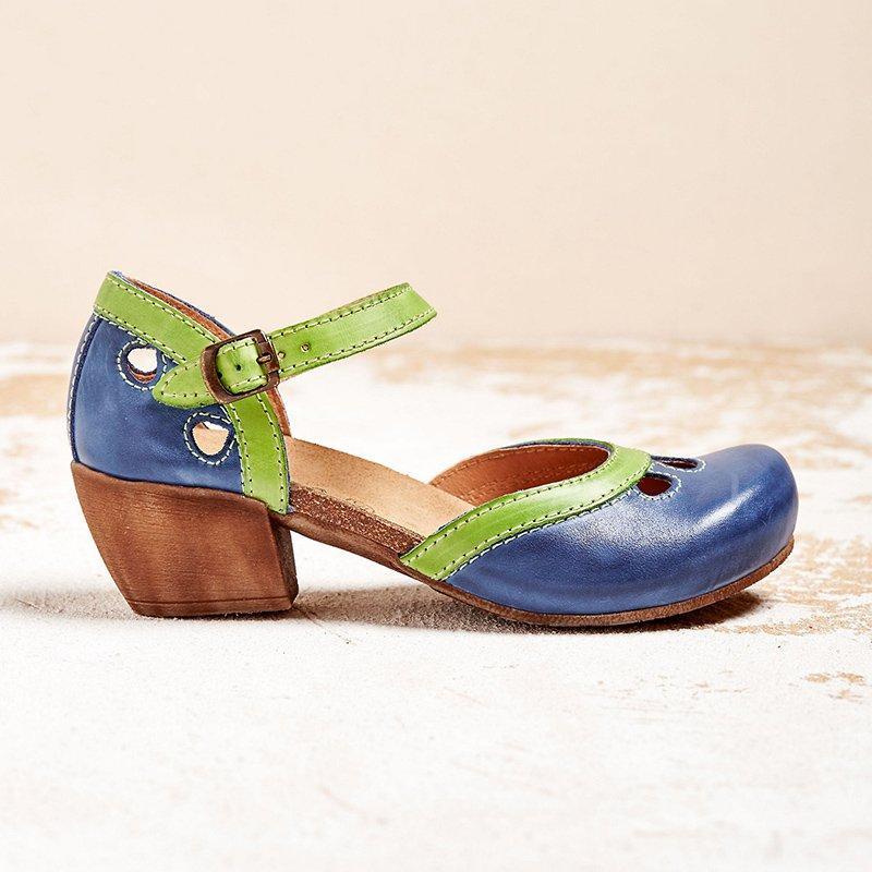 Laisy - Orthopedic sandals with a low heel
