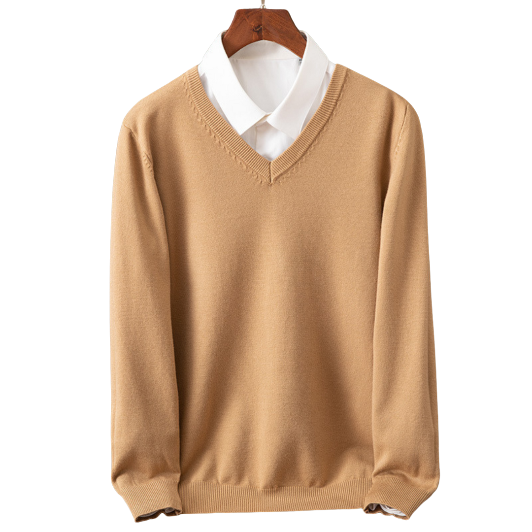 Bexford | Pull V-Neck en Cachemire Pur pour Hommes