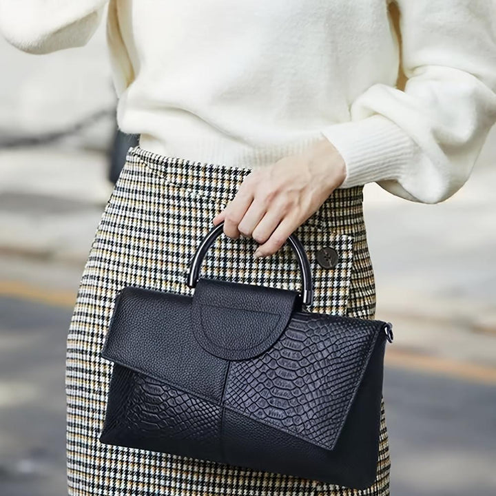 Cassandra | Sac à Main avec Motif Crocodile Opulent