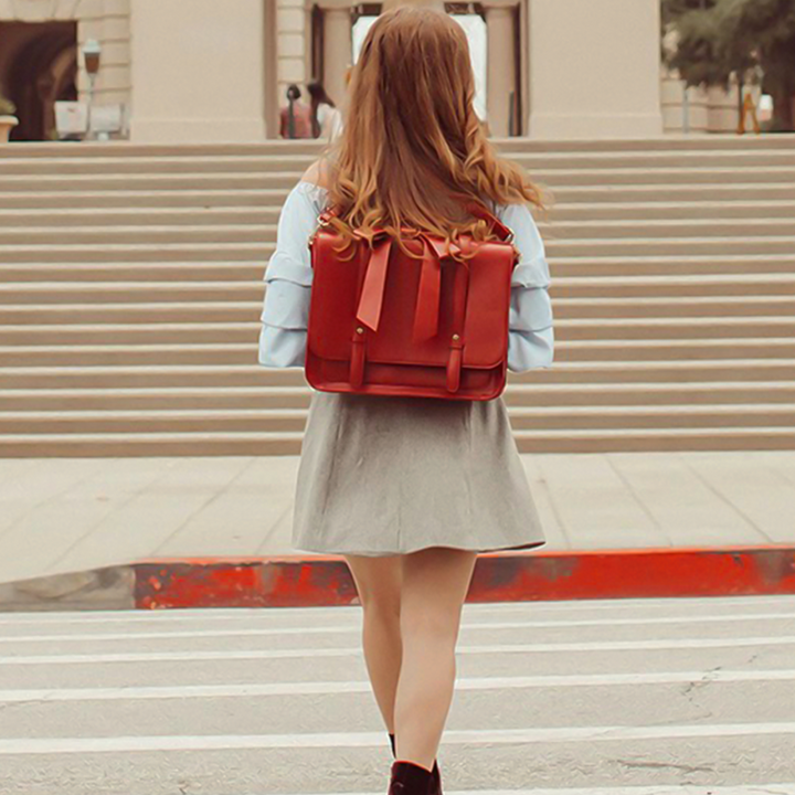 Knoten | Sac Retro Twist en Bleu-Rose
