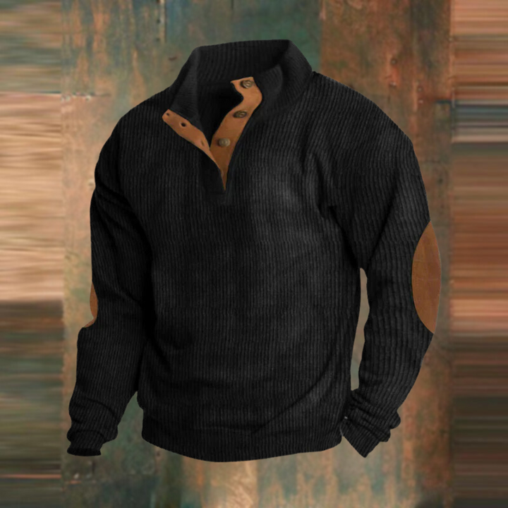 Sweat-shirt décontracté à col montant et manches longues