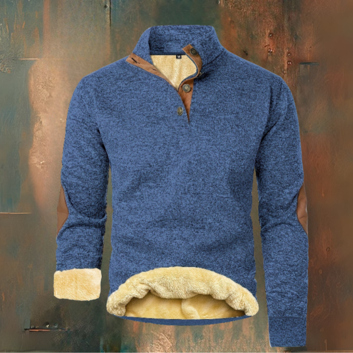 Sweat polaire chaud avec fermeture à boutons