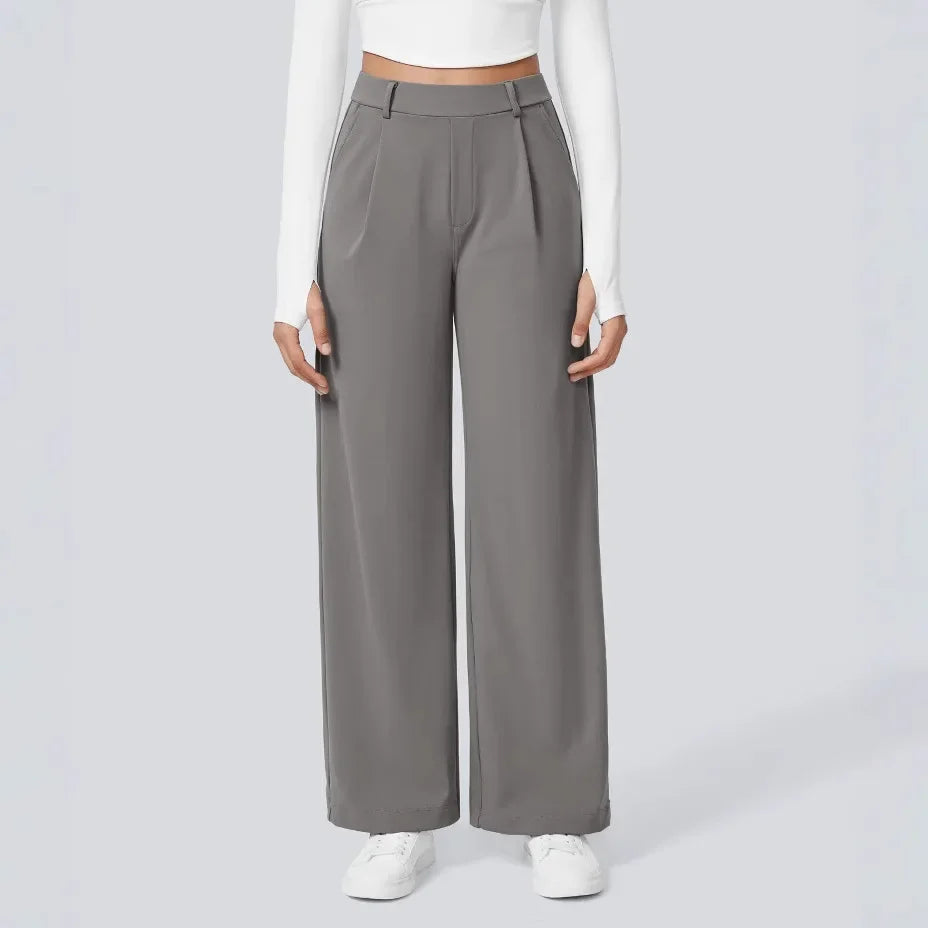 Outdoor Sports Casual Pocket Pants Suit Long Trousers Loose Slim Straight Leg Pants Women's Fashion plus Size Trousers