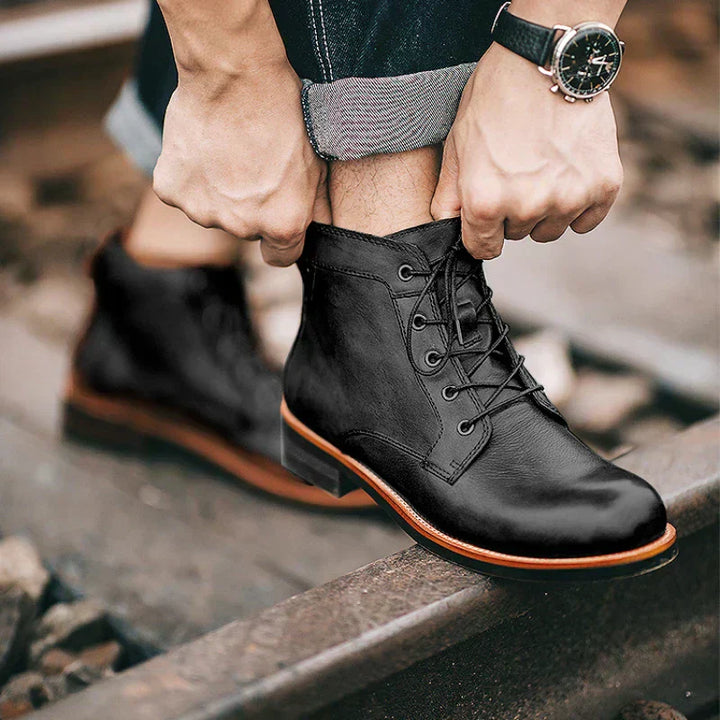 Fanum | Bottes pour Homme à Bout Rond Rétro