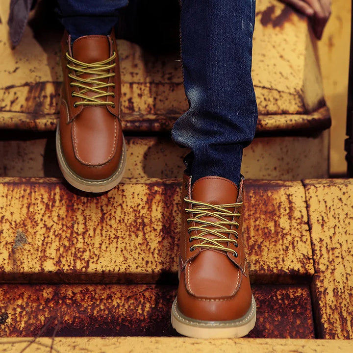 Muller™ – Bottes en Cuir Véritable Rétro