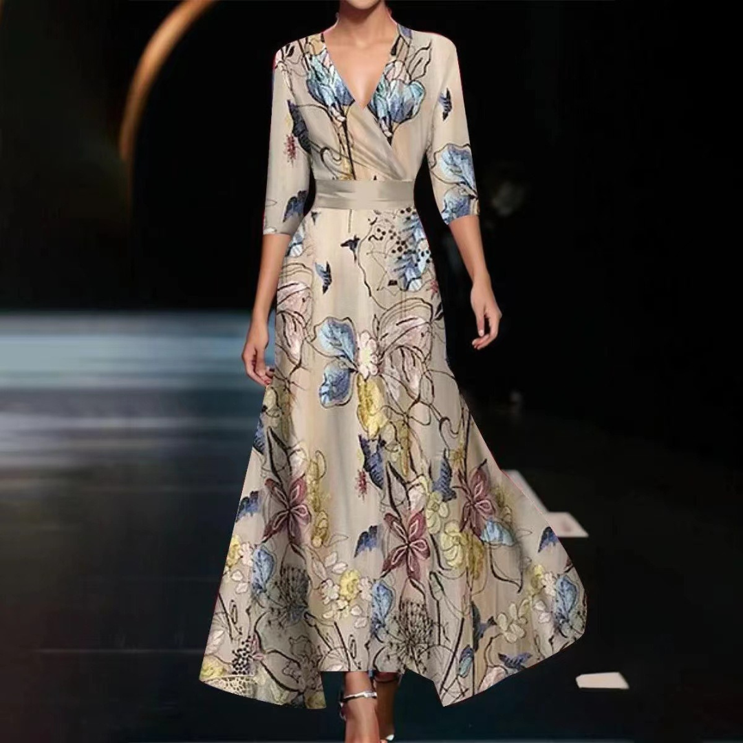 VIVIAN™ - STYLISH ELEGANT PRINT DRESS