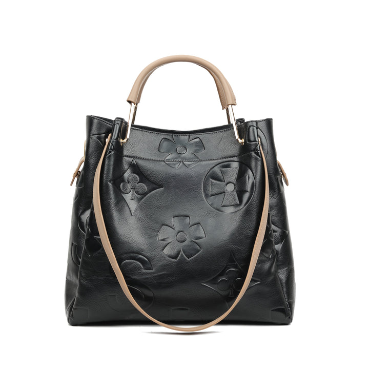 Luna - Floral Embossed Handbag Set