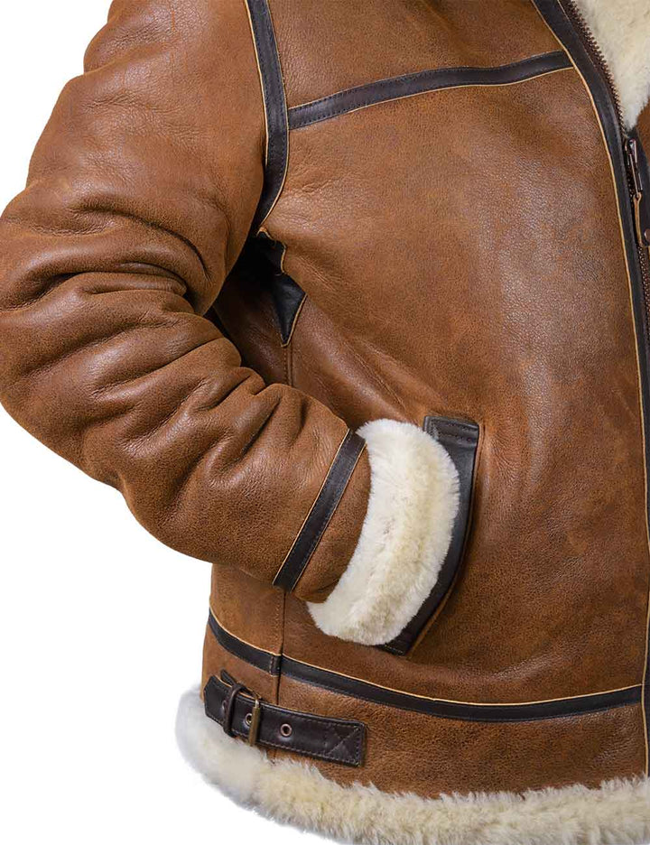 Aron™ | Veste Bomber avec Capuche en Fourrure