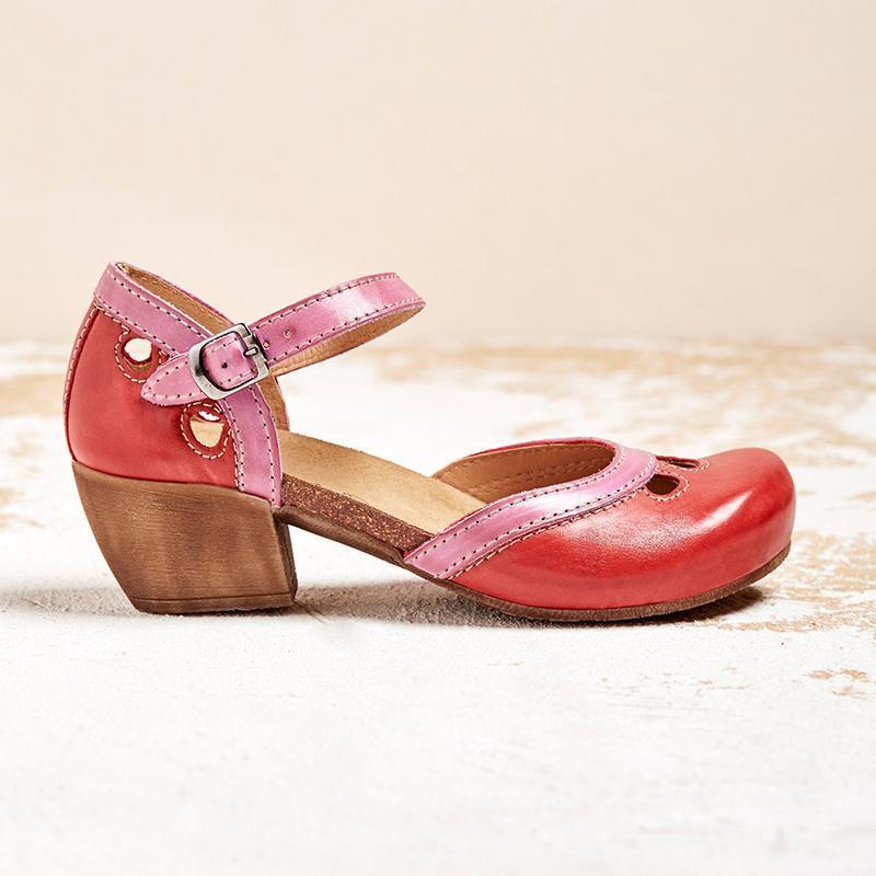 Laisy - Orthopedic sandals with a low heel