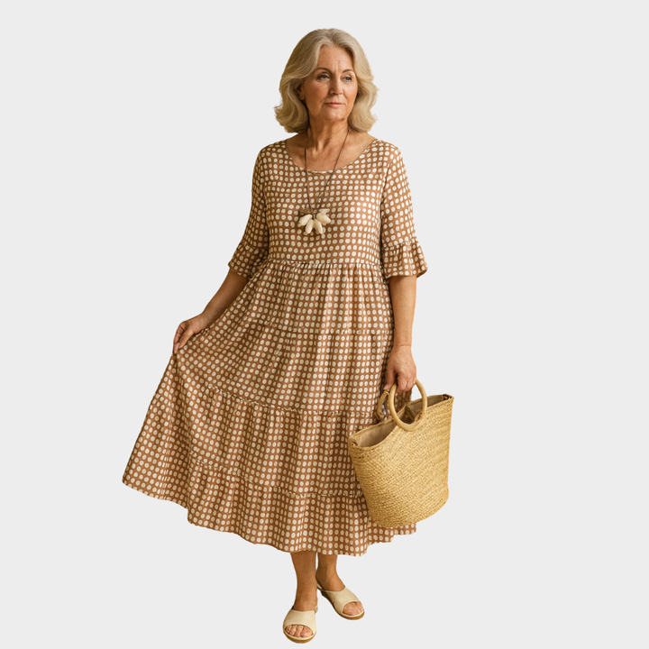 Zorelle™ - Short Sleeve Midi Dress