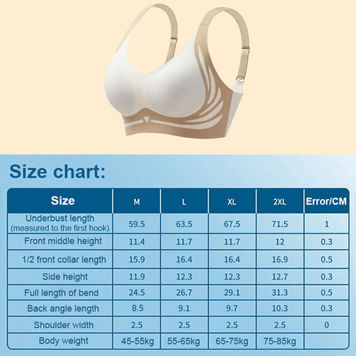 Soutien-gorge push-up sans fil anti-affaissement