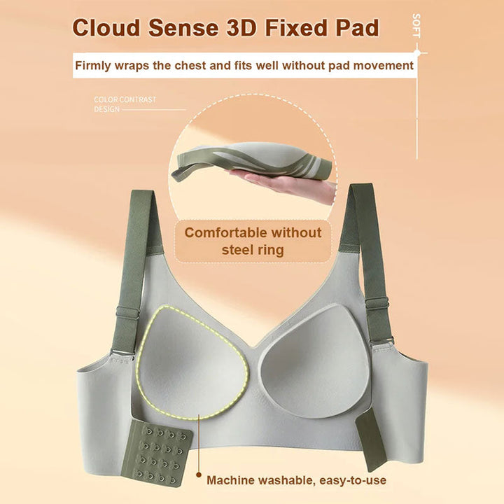 Soutien-gorge push-up sans fil anti-affaissement