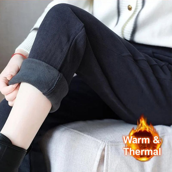 🔥 50% DE RÉDUCTION! 💫 PANTALON CHAUD FEMME - Taille Haute & Doublure Polaire, Confort Optimal pour L'Hiver, Idéal pour Sport et Loisirs ❄️👖