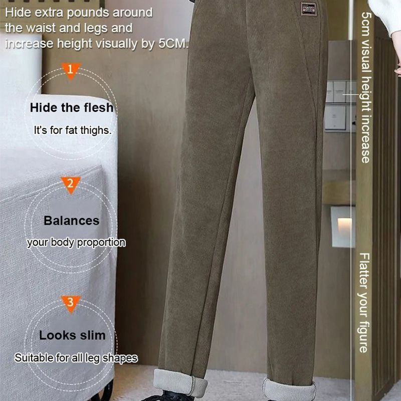 🔥 50% DE RÉDUCTION! 💫 PANTALON CHAUD FEMME - Taille Haute & Doublure Polaire, Confort Optimal pour L'Hiver, Idéal pour Sport et Loisirs ❄️👖