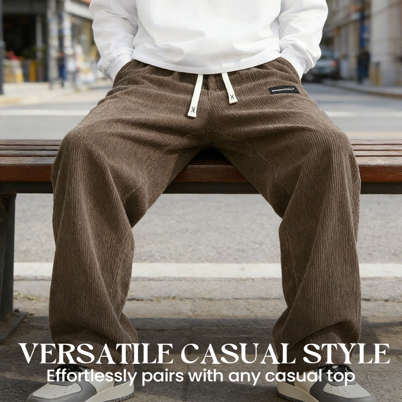 Pantalon ample à cordon et poches